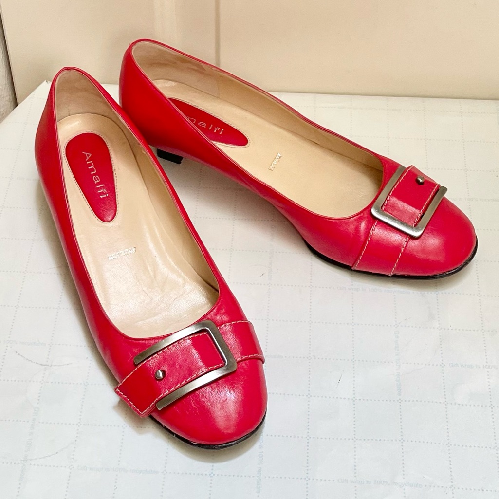 Amalfi Leather Kitten Heels Shoes